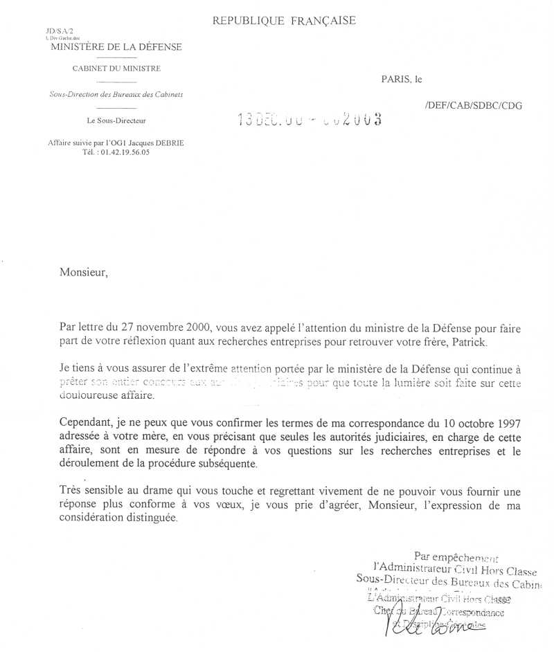 lettre avancement de grade